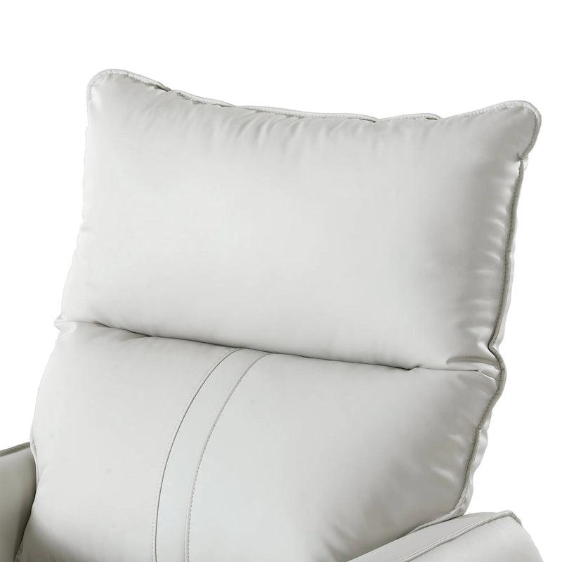 Modern Small Rocking Swivel Recliner Chair with Overstuffed Seat