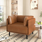 Brown 39.17  Accent Chair with Metal Legs