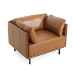 Brown 39.17  Accent Chair with Metal Legs