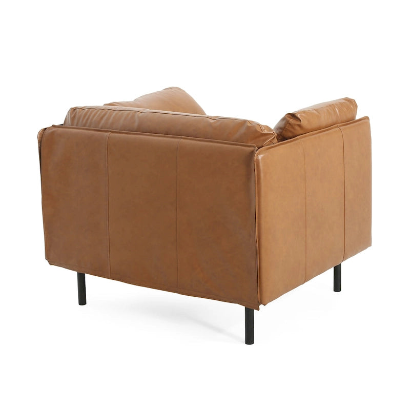 Brown 39.17  Accent Chair with Metal Legs