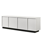 Wood TV Stand with Drawers and Adjustable Shelf