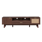 Wood TV Stand for 75  TVs, Modern TV Cabinet for Living Room