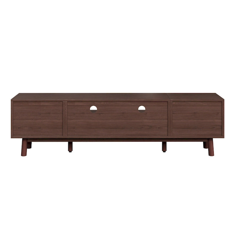 Wood TV Stand for 75  TVs, Modern TV Cabinet for Living Room