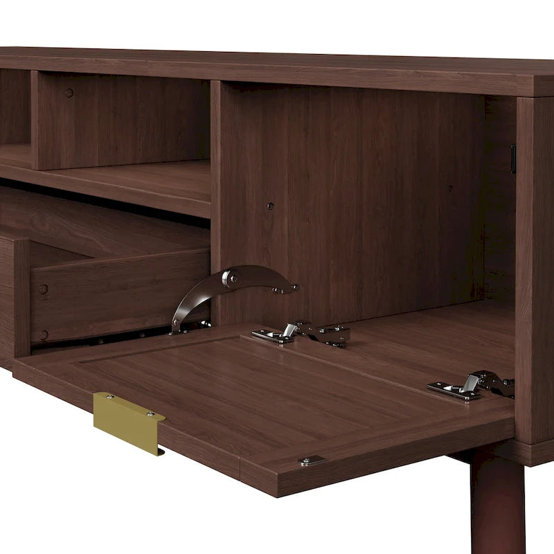 Wood TV Stand for 75  TVs, Modern TV Cabinet for Living Room