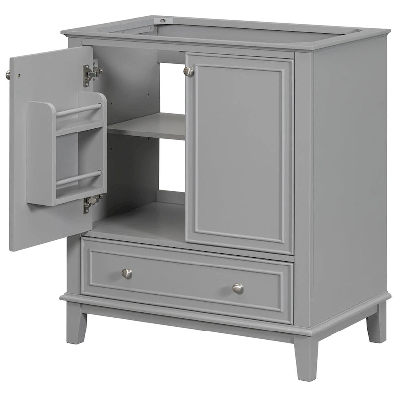 30  Bathroom Floor Storage Cabinet, Bathroom Vanity With Doors, Drawers, Adjustable Shelf Bathroom Cabinet