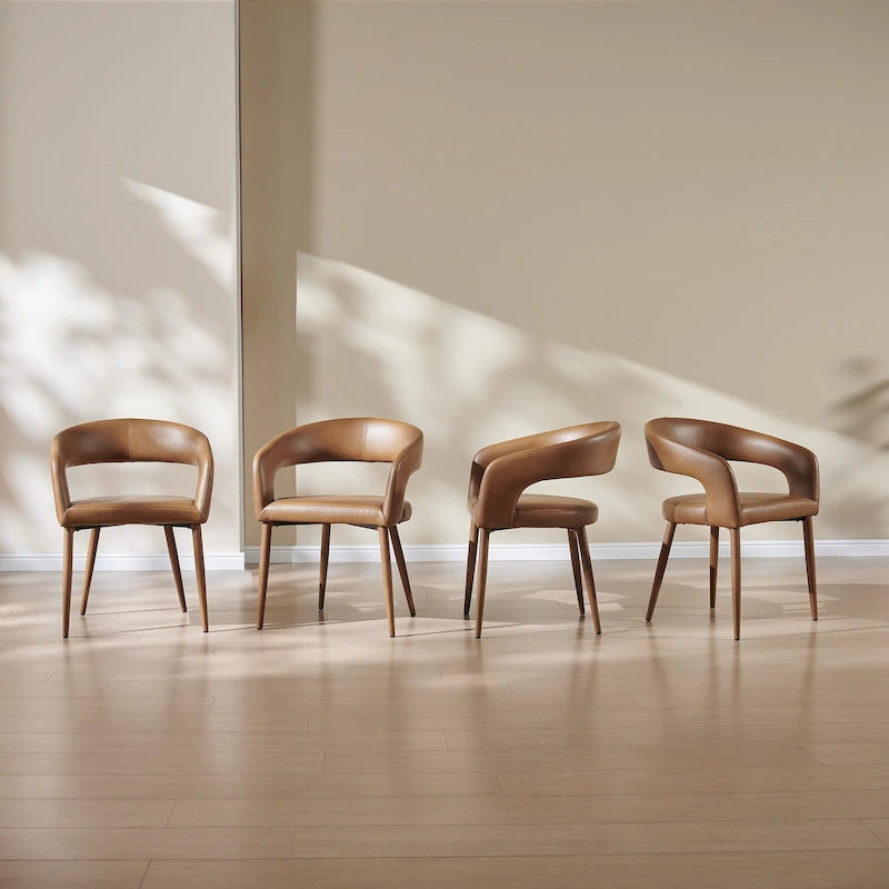 Modern Fort PU Leather Upholstered Dining Chair (Set of 4)