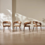 Modern Fort PU Leather Upholstered Dining Chair (Set of 4)