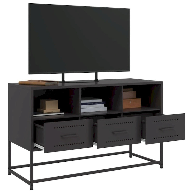 TV Stand Entertainment Center Media Unit Living Room Furniture Steel - 15.4 x 39.6 x 23.8