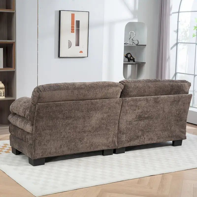 84  Upholstered 3-Seater Sofa with Memory Foam & Comfort Pillows