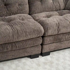 84  Upholstered 3-Seater Sofa with Memory Foam & Comfort Pillows