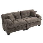 84  Upholstered 3-Seater Sofa with Memory Foam & Comfort Pillows