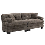 84  Upholstered 3-Seater Sofa with Memory Foam & Comfort Pillows
