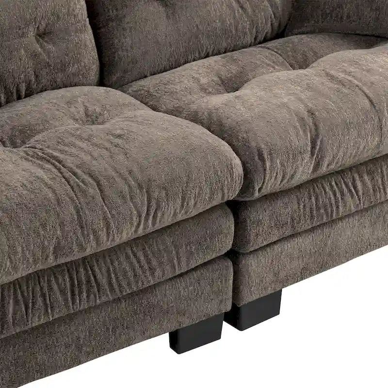 84  Upholstered 3-Seater Sofa with Memory Foam & Comfort Pillows
