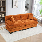 84  Upholstered 3-Seater Sofa with Memory Foam & Comfort Pillows