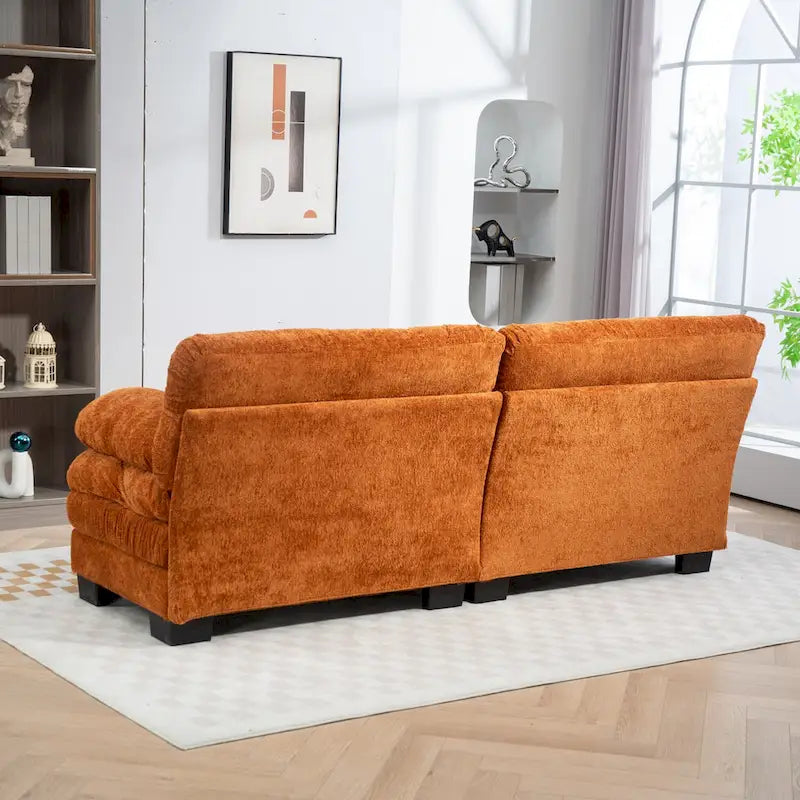 84  Upholstered 3-Seater Sofa with Memory Foam & Comfort Pillows