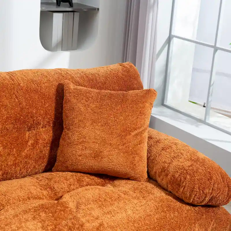 84  Upholstered 3-Seater Sofa with Memory Foam & Comfort Pillows