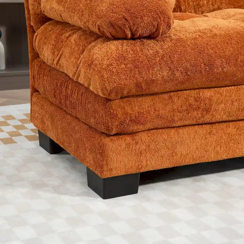 84  Upholstered 3-Seater Sofa with Memory Foam & Comfort Pillows