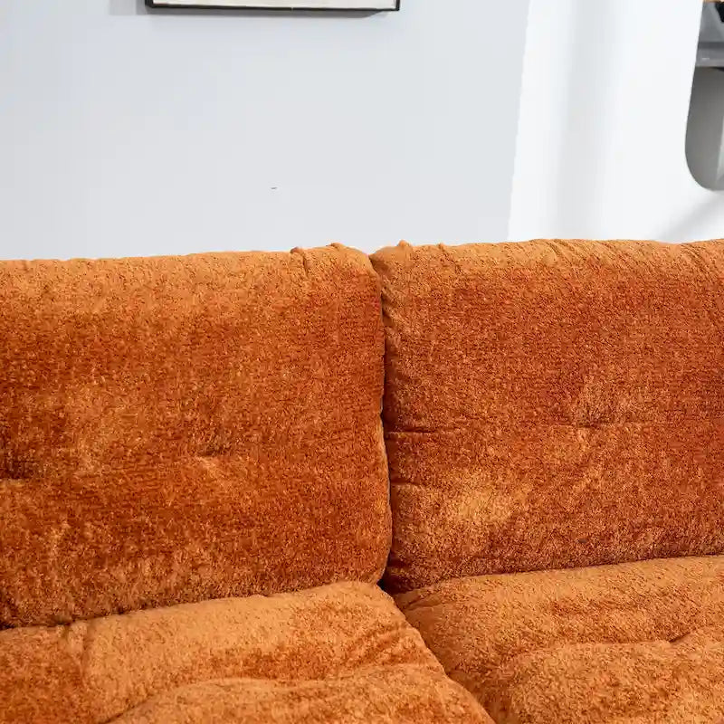 84  Upholstered 3-Seater Sofa with Memory Foam & Comfort Pillows