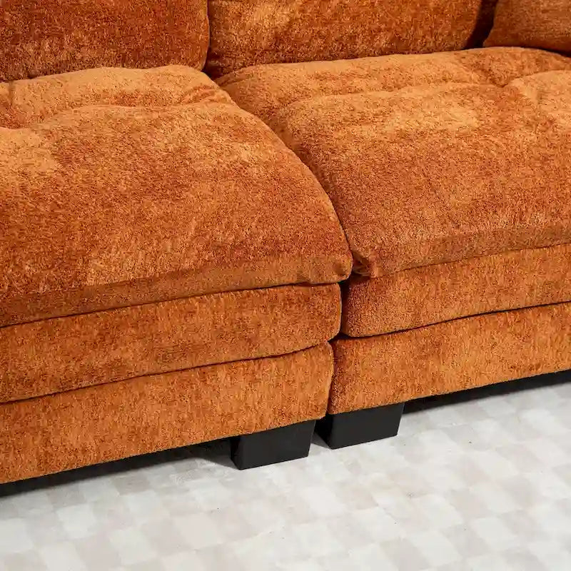 84  Upholstered 3-Seater Sofa with Memory Foam & Comfort Pillows