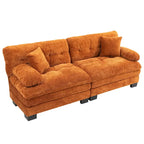 84  Upholstered 3-Seater Sofa with Memory Foam & Comfort Pillows
