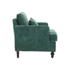 Emerald Modern 29.53  Chenille Upholstered Arm Chair with Solid Wood Frame and Pillows