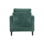 Emerald Modern 29.53  Chenille Upholstered Arm Chair with Solid Wood Frame and Pillows
