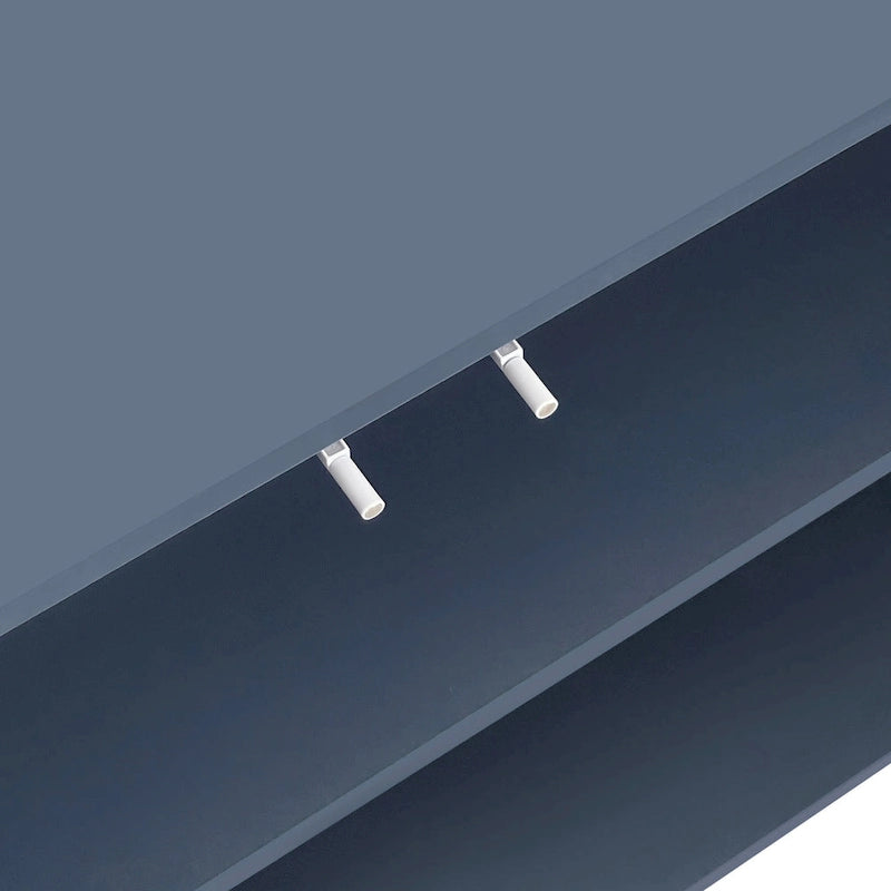 Modern Wave Pattern Storage Cabinet with 2 Doors, 2 Drawers and Adjustable Shelves