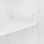 Modern Wave Pattern Storage Cabinet with 2 Doors, 2 Drawers and Adjustable Shelves