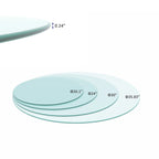 Round Tempered Glass Table Top Clear Glass Thick Round Polished Edge