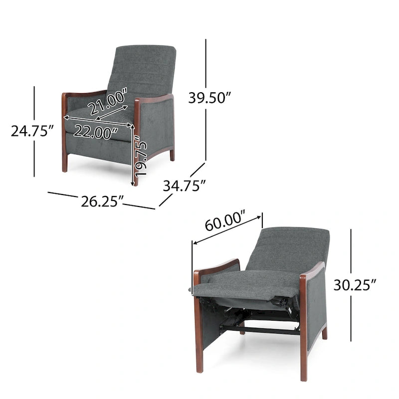 Anaura Channel Stitch Pushback Recliners