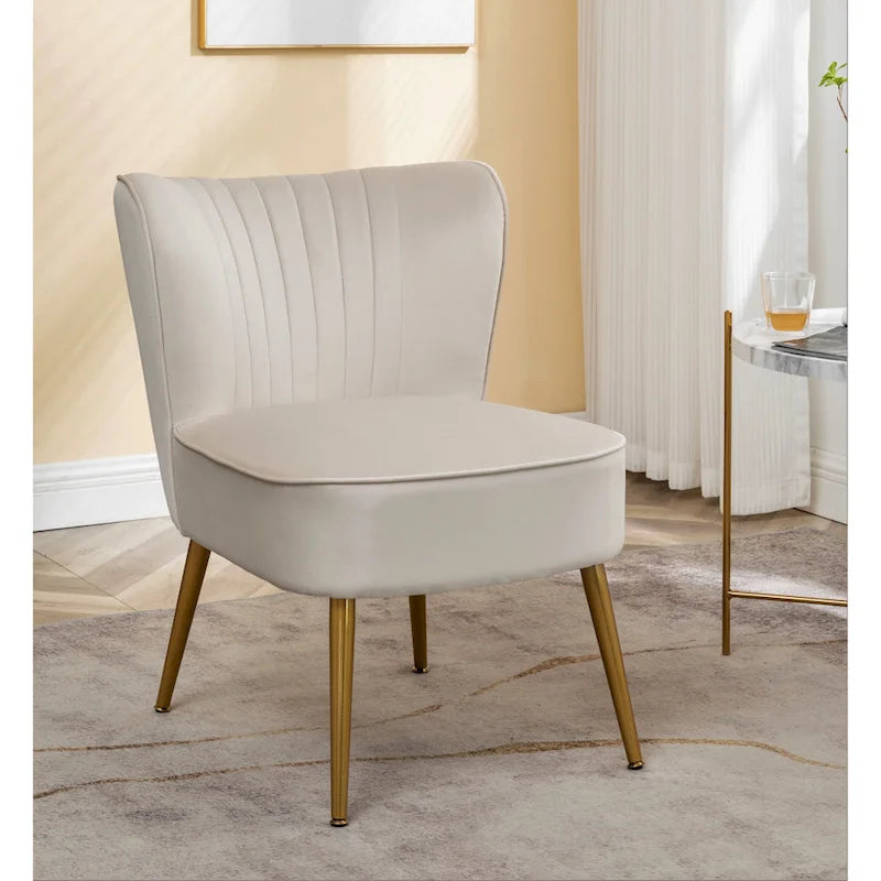 Us Pride Furniture Sauter 23.2  Wide Mid-Century Modern Microfiber Accent Chair