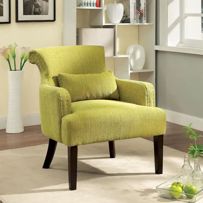 Nyer Contemporary Fabric Upholstered Accent Chair
