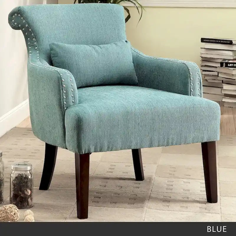 Nyer Contemporary Fabric Upholstered Accent Chair