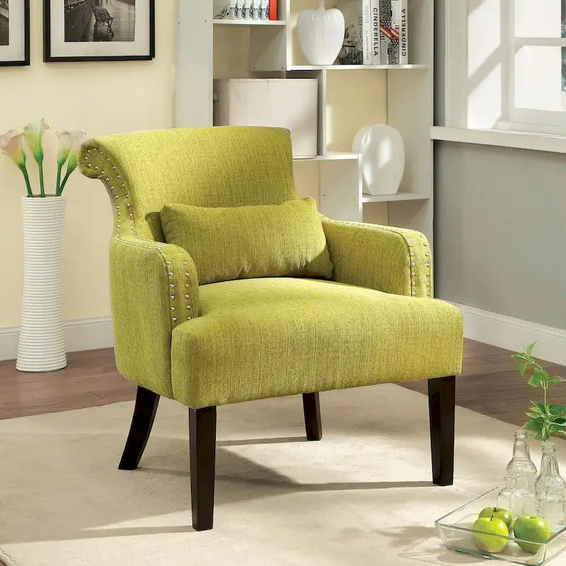 Nyer Contemporary Fabric Upholstered Accent Chair