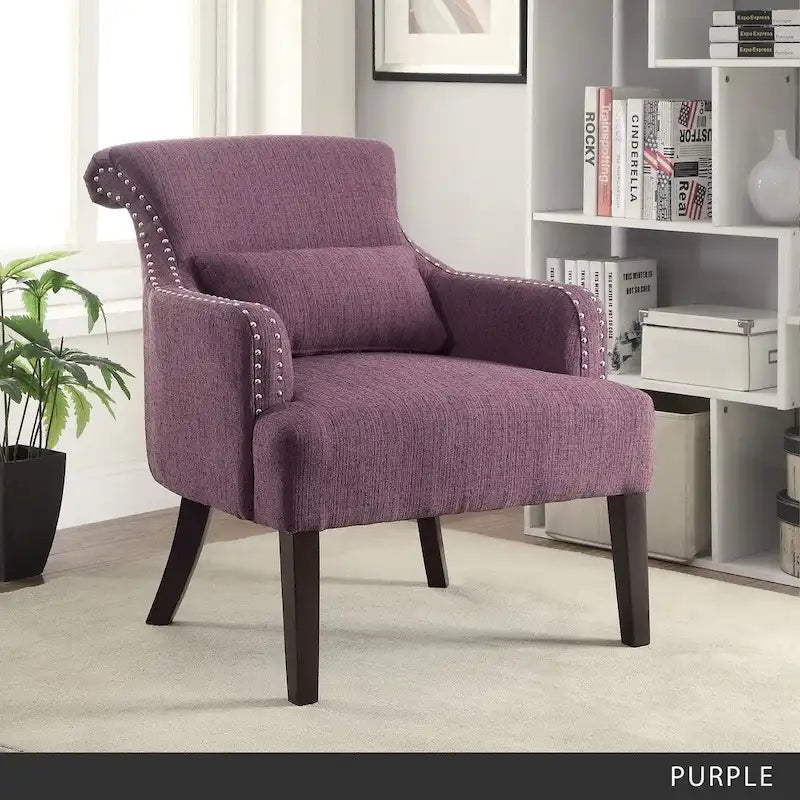 Nyer Contemporary Fabric Upholstered Accent Chair