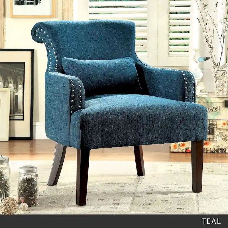 Nyer Contemporary Fabric Upholstered Accent Chair