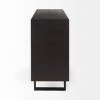 Contemporary Dark Oval Accent Cabinet - 31.8898  H x 15.9449  W x 39.9606  D