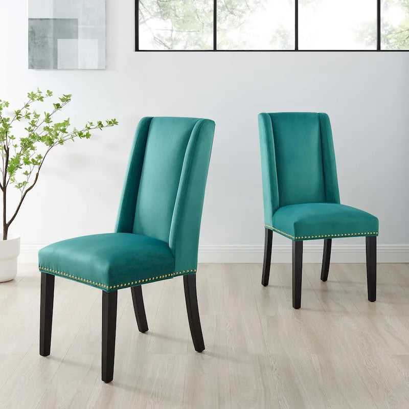 Baron Performance Velvet Dining Chairs - Set of 2