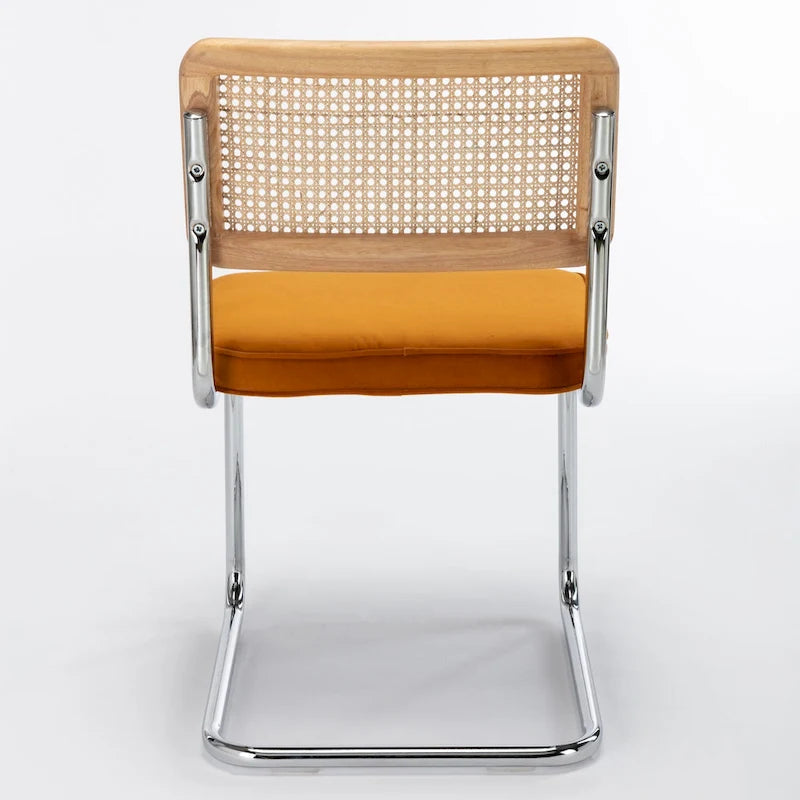 Latham Cane Back Velvet Side Chair (Set of 2)