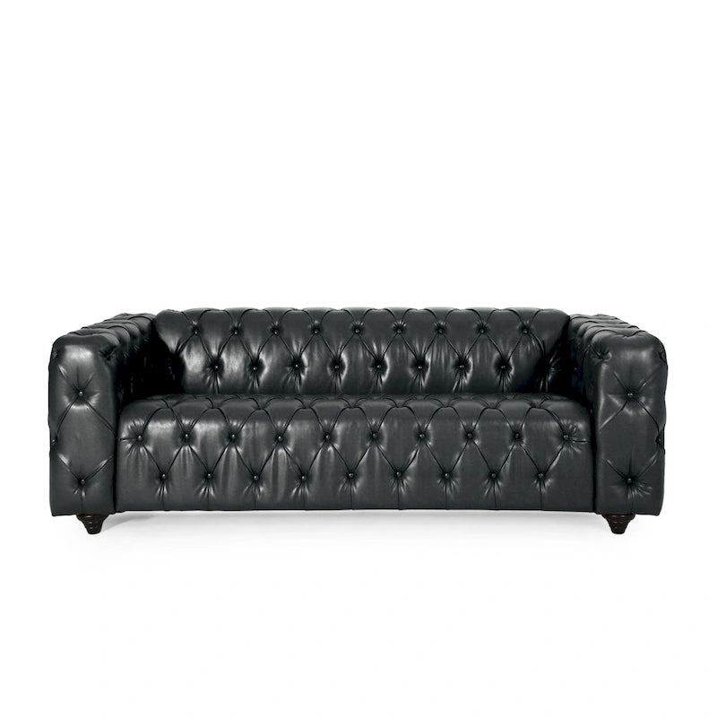 Sagewood Transitional Deeply Tufted Sofa