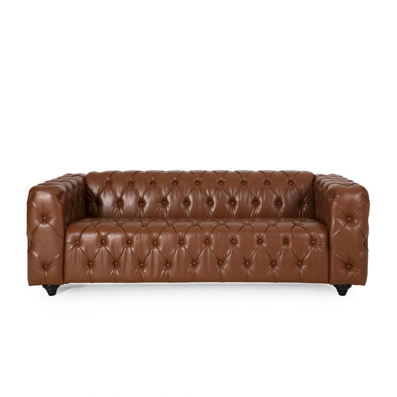 Sagewood Transitional Deeply Tufted Sofa