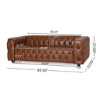 Sagewood Transitional Deeply Tufted Sofa