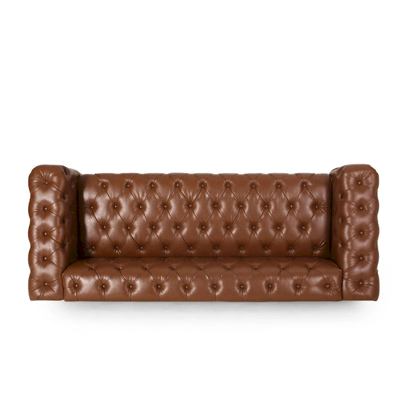Sagewood Transitional Deeply Tufted Sofa