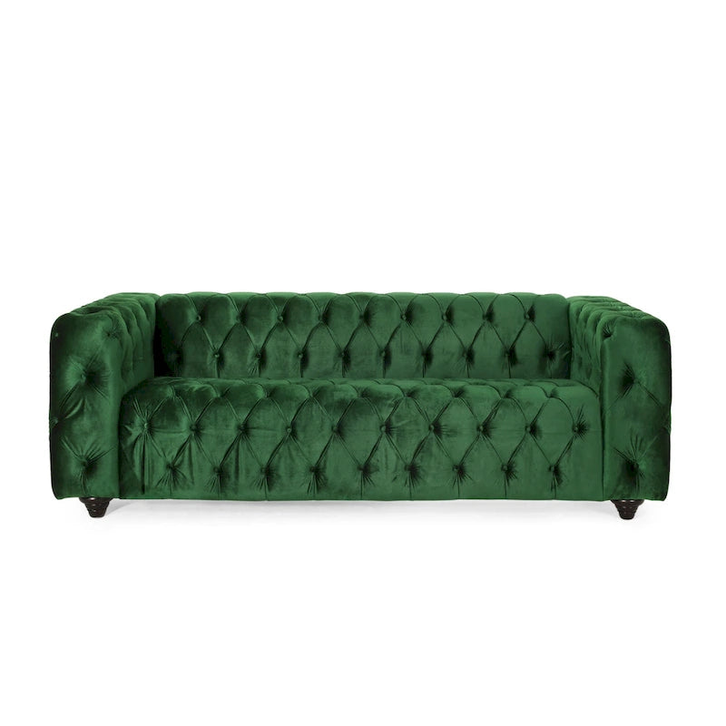 Sagewood Transitional Deeply Tufted Sofa