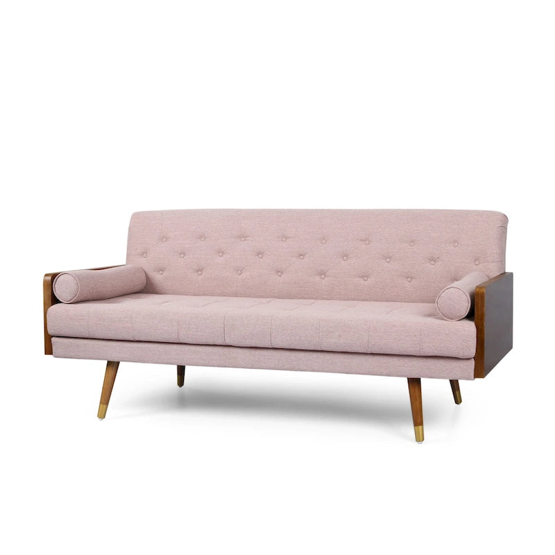 Jalon Mid-century Modern Tufted Fabric Sofa