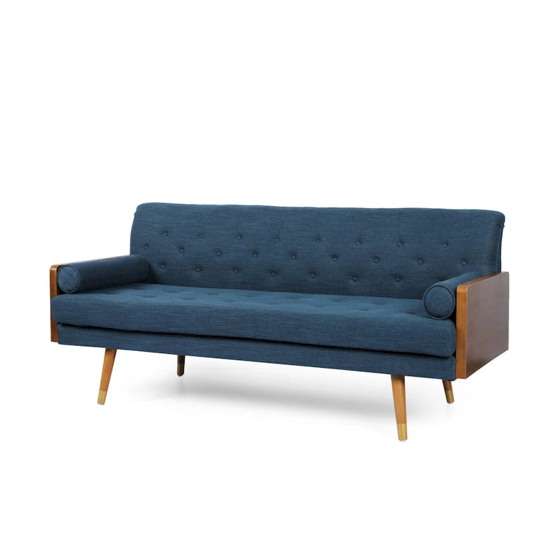 Jalon Mid-century Modern Tufted Fabric Sofa
