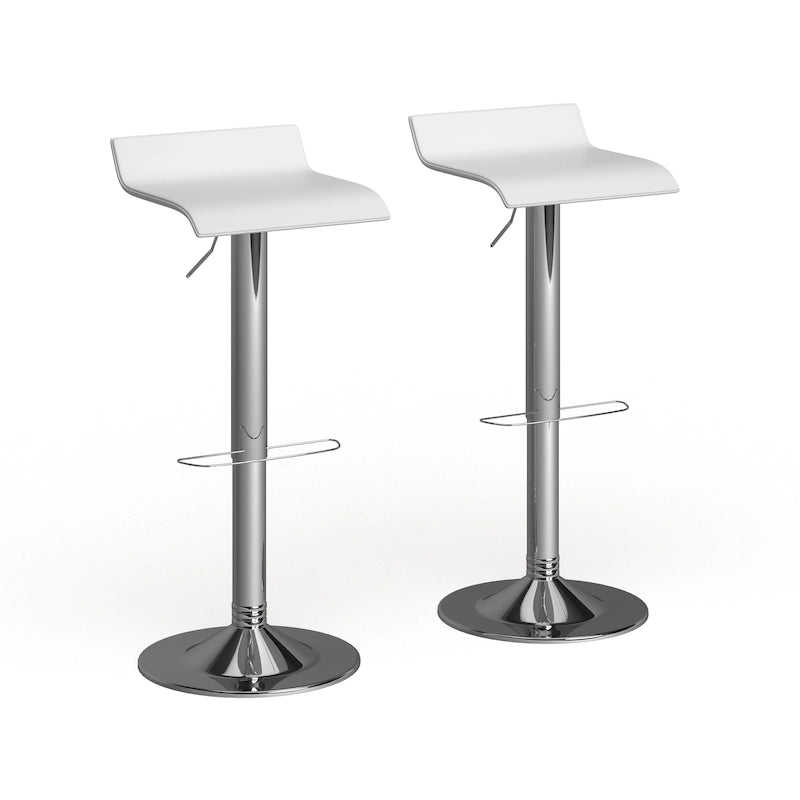 Blaine Chrome Air Lift Adjustable Swivel Stools (Set of 2)