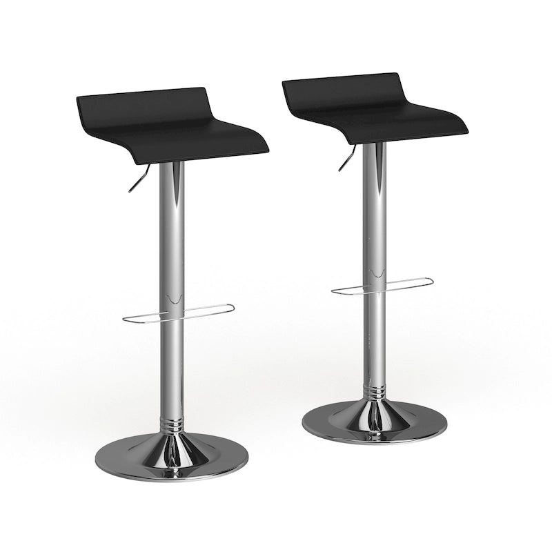 Blaine Chrome Air Lift Adjustable Swivel Stools (Set of 2)