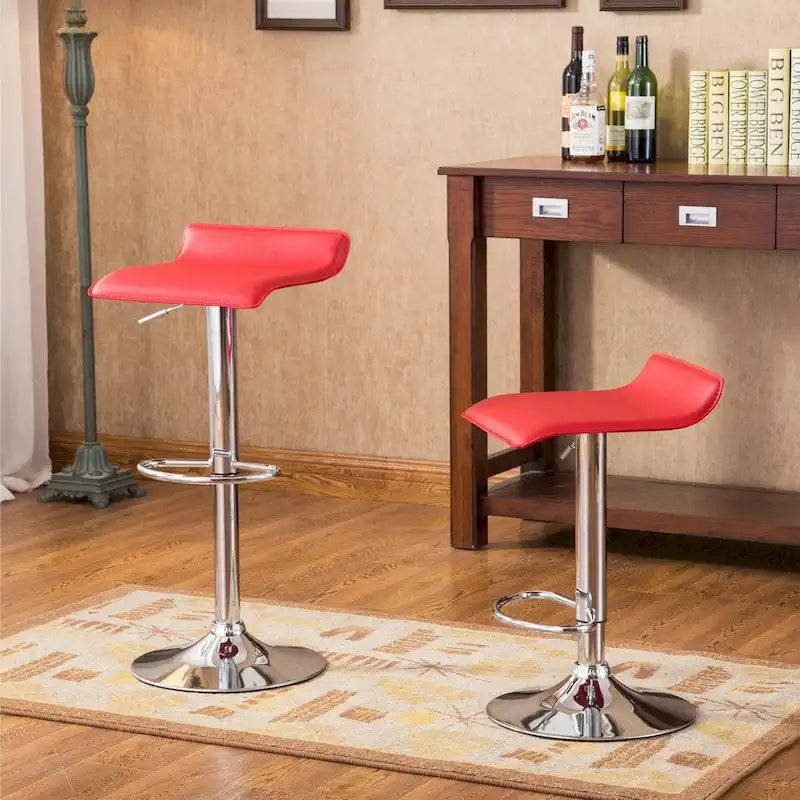 Blaine Chrome Air Lift Adjustable Swivel Stools (Set of 2)