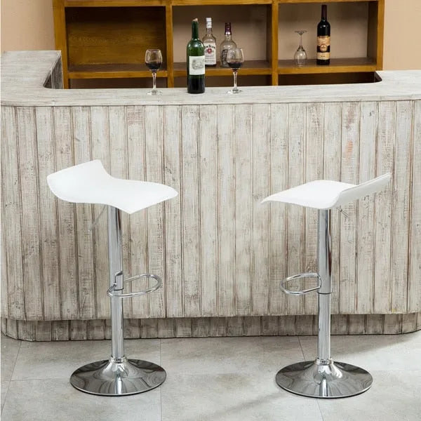 Blaine Chrome Air Lift Adjustable Swivel Stools (Set of 2)